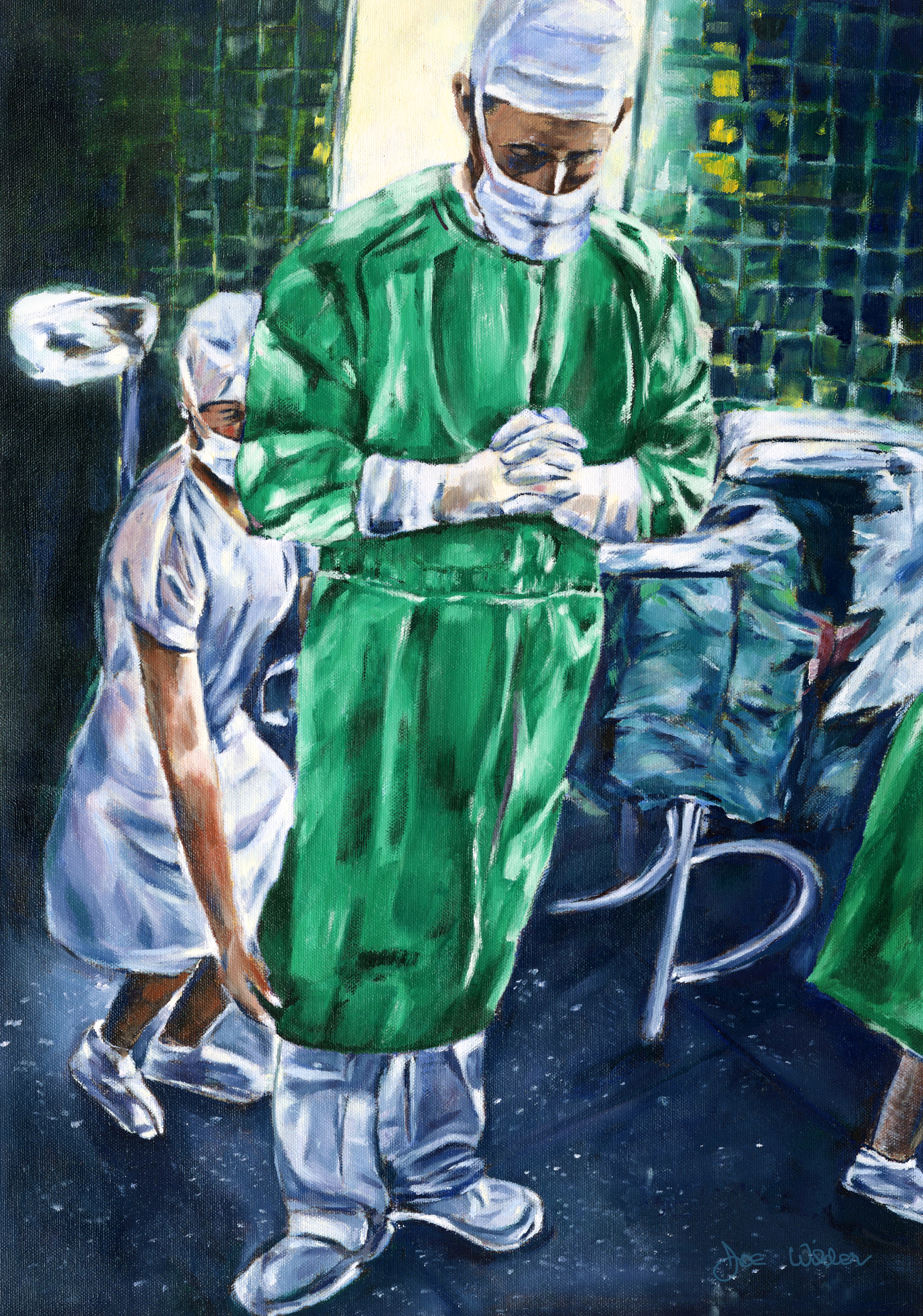 View Contemplation Before Surgery in Green