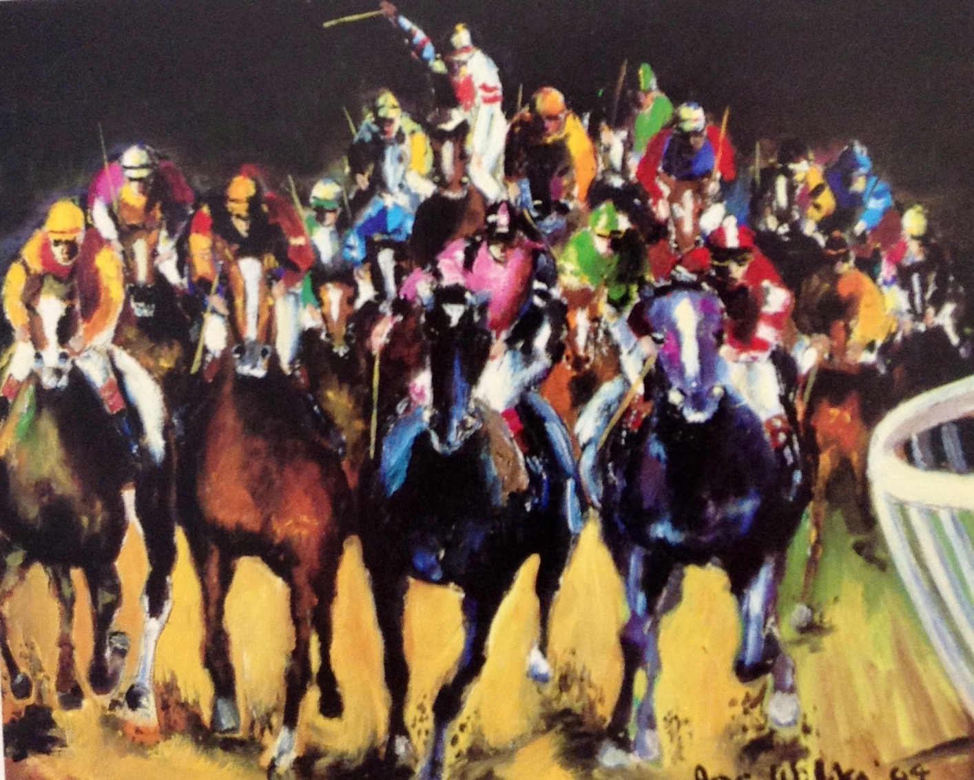 Horse Racing Oil Paintings