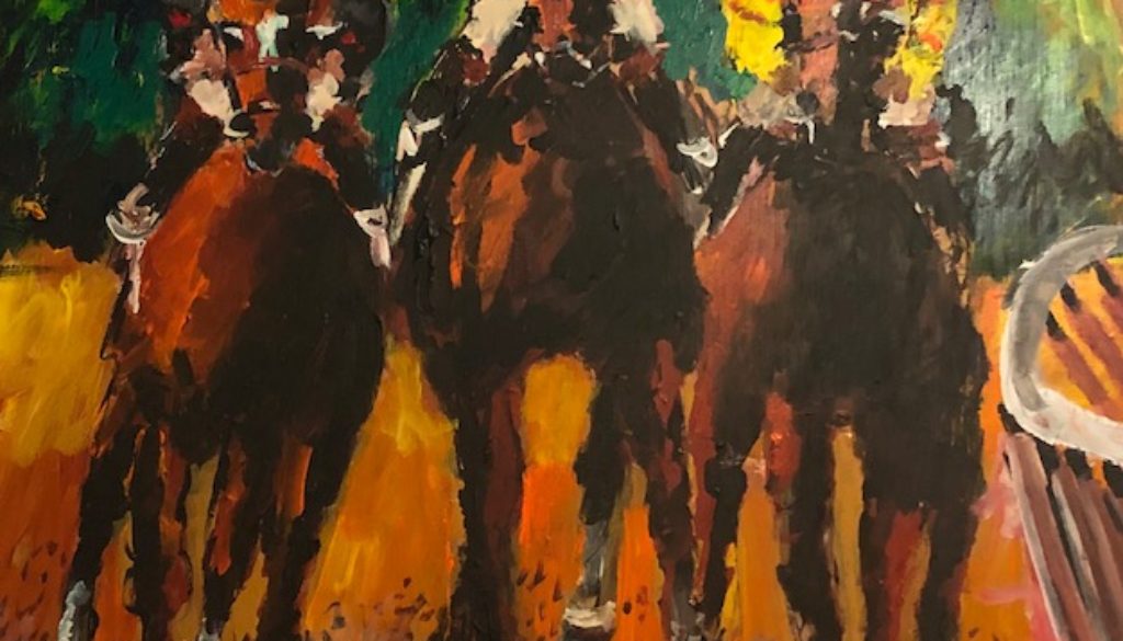 Horse Racing Art Ready for Framing
