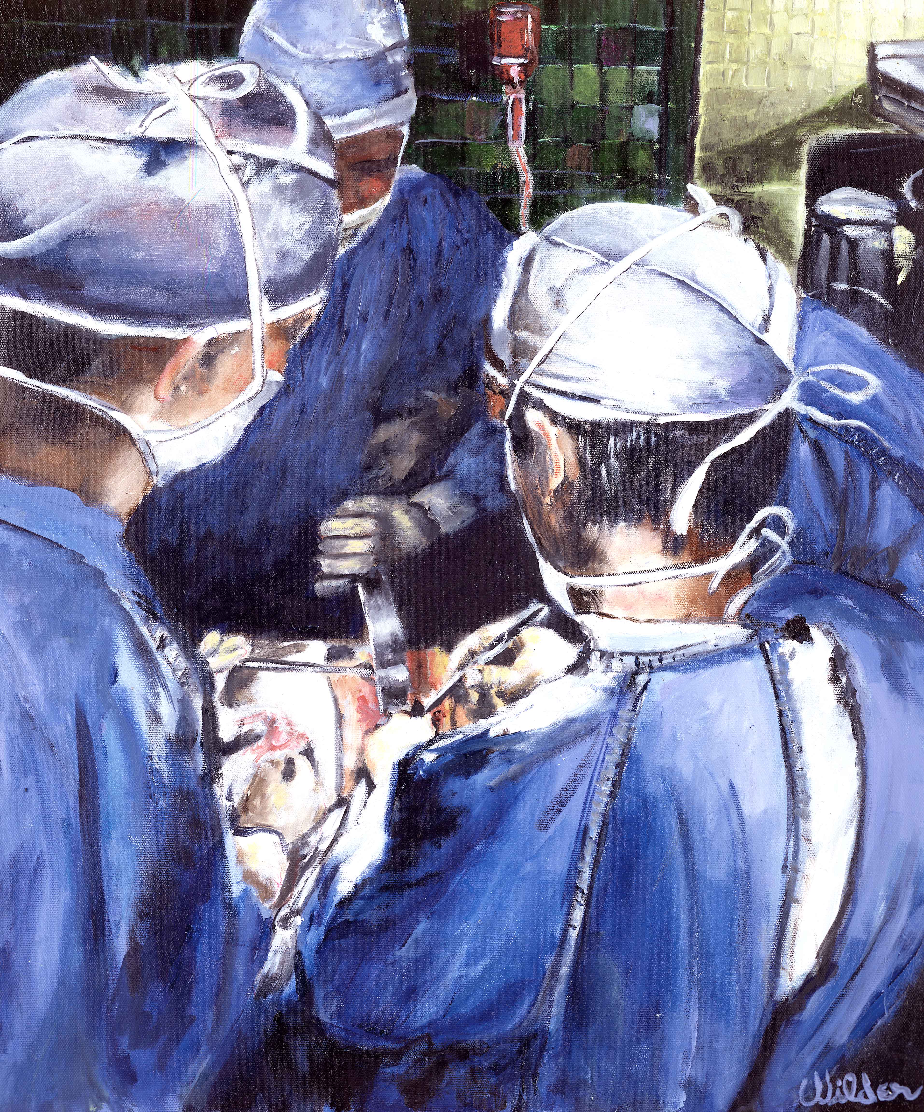 team of surgeons performing surgery