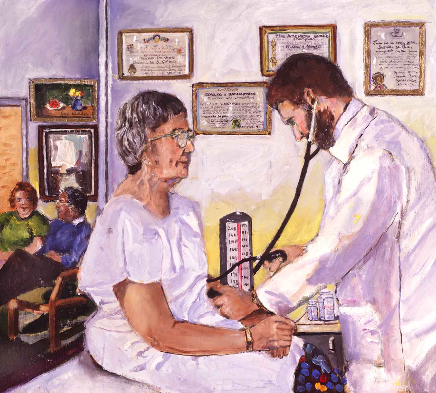 View Doctor Caring For Patient.