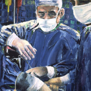 Magic Hands of Surgeon in Surgery Canvas Print Wall Art