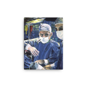 Art Canvas Print of Painting Artwork For Sale Magic Hands Of A Surgeon Performing Surgery 