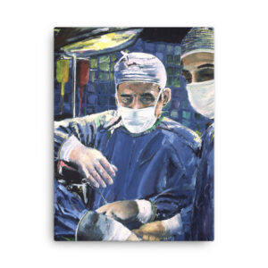 Magic Hands of Surgeon in Surgery Canvas Print Wall Art