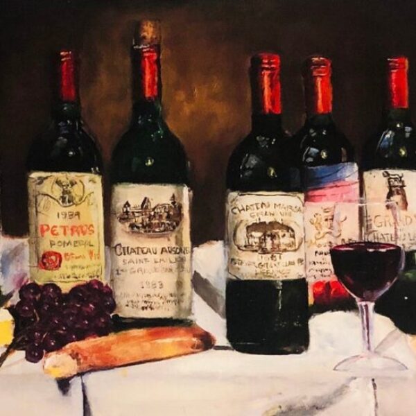 Wine Bottles Lithograph