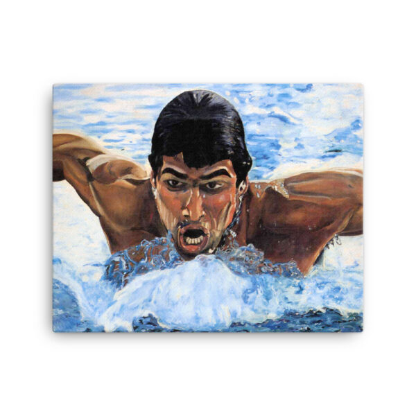 Olympic Swimmer Canvas Art Print