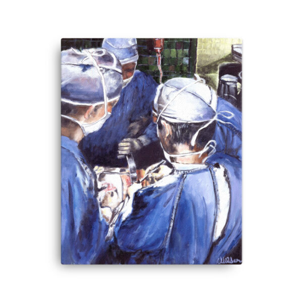 Surgeons Deep in Surgery Canvas Art Print
