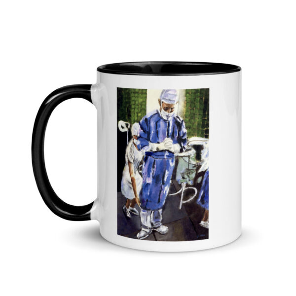 Contemplation Before Surgery Mug with Color Inside