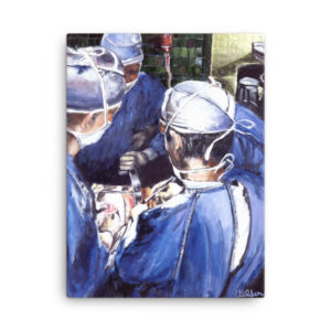 Surgeons Deep in Surgery Canvas Art Print