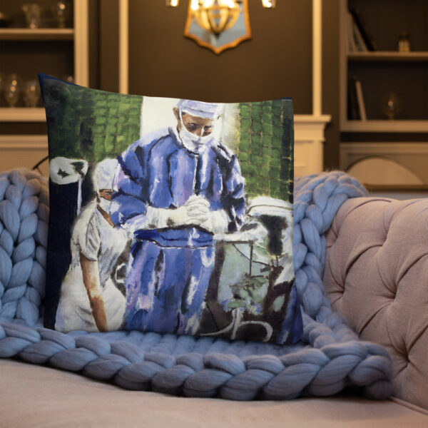 Art Pillow Gift Surgeon Contemplation Before Surgery
