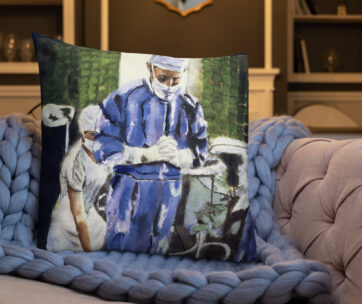 Art Pillow Gift Surgeon Contemplation Before Surgery
