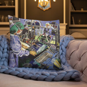 Anesthesiologist in Operating Room - Premium Decor Pillow