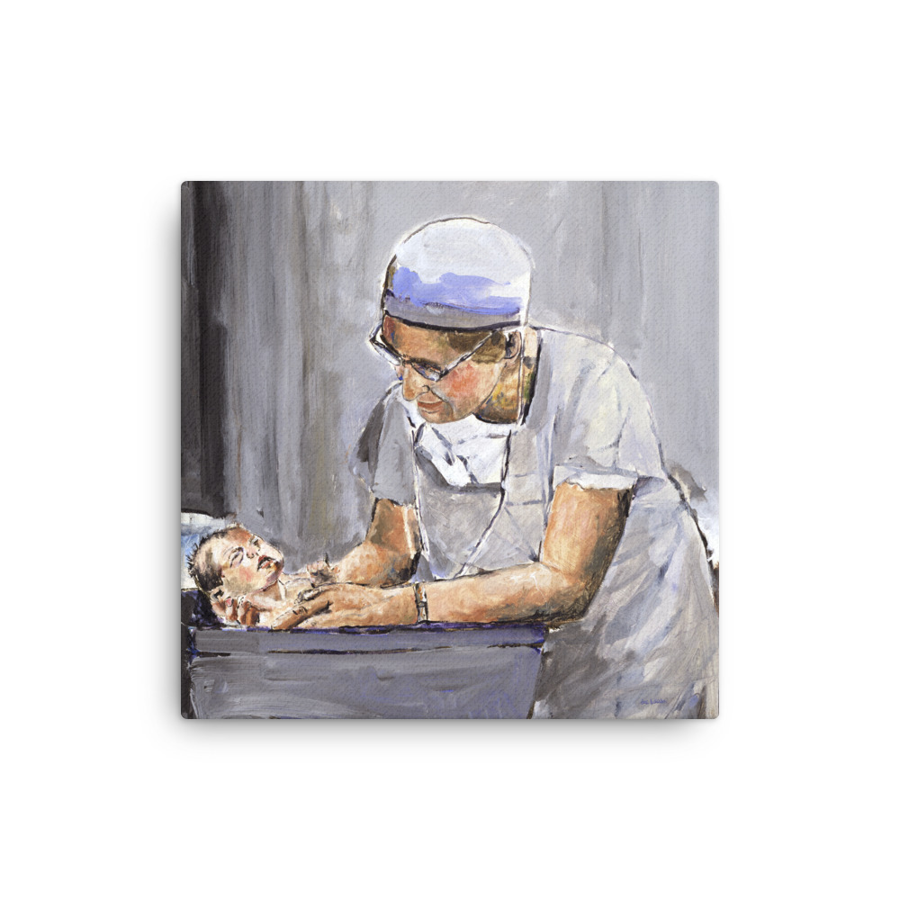 OB GYN After Delivery With New Birth - Original Canvas Wall Art