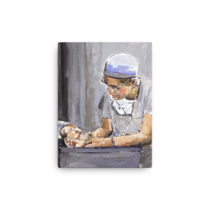 OB GYN After Delivery With New Birth - Original Canvas Wall Art