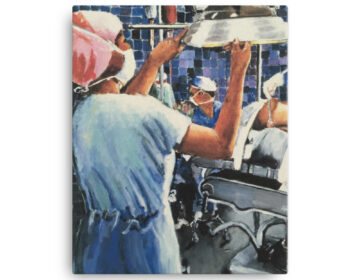 Nurse in Operating Room During Surgery Canvas Art Print