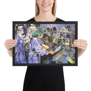OR Nurse in Operating Room Surgery  Framed Poster