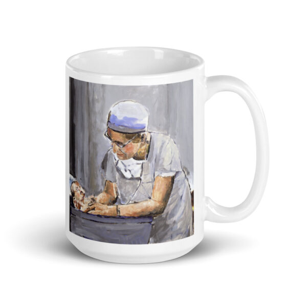 OB GYN After Delivery Caring For New Birth - Original Art Coffee Mug