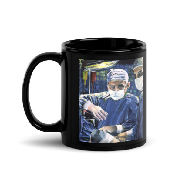 Personalized Surgeon Coffee Mug - Magic Hands Of The Surgeon Black Glossy Mug