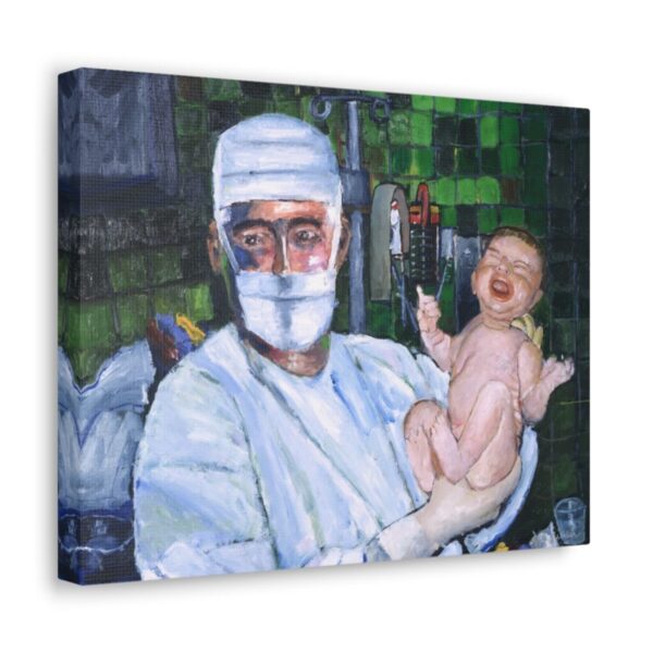 The Birth of Care - Celebrating Gynecologists Thank You Gift Canvas Wall Art A Tribute to Obstetricians Canvas Print