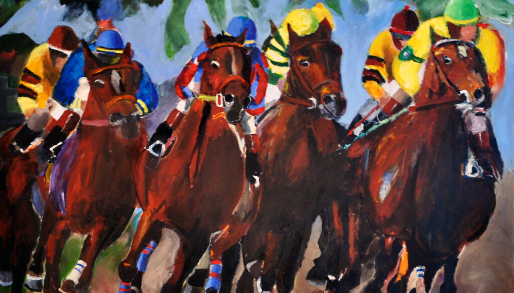 Horse Race Paintings and Canvas Wall Art Collection